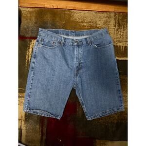 Vintage Levi's 505 Jean Shorts Men's W36 Blue USA Made Y2K Workwear